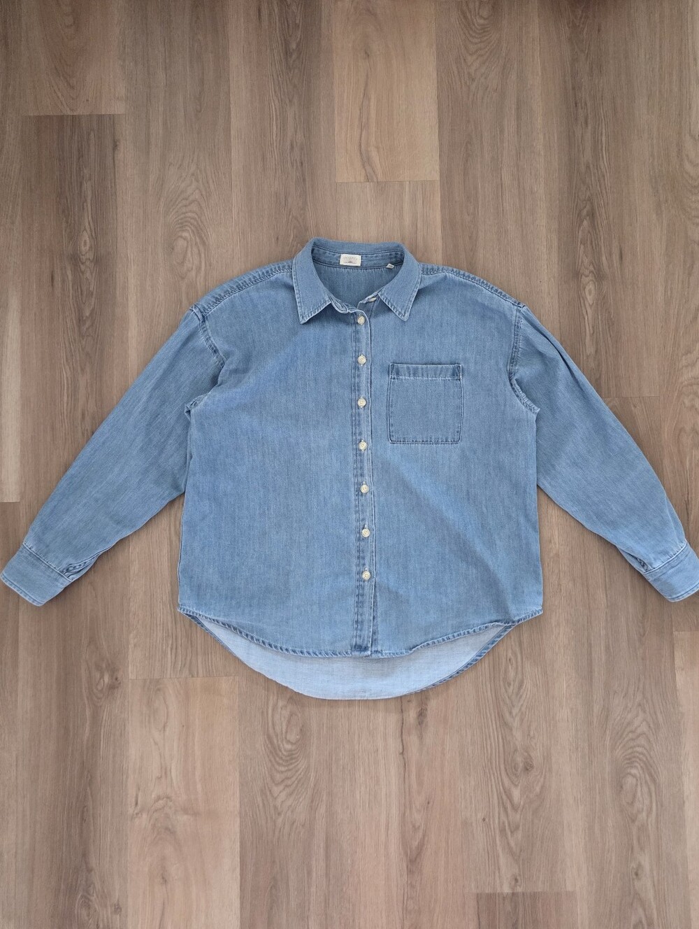 Faherty Sunfair Denim Shirt – Glacier Bay Wash M Relaxed Gorp Norm Minimal Cozy